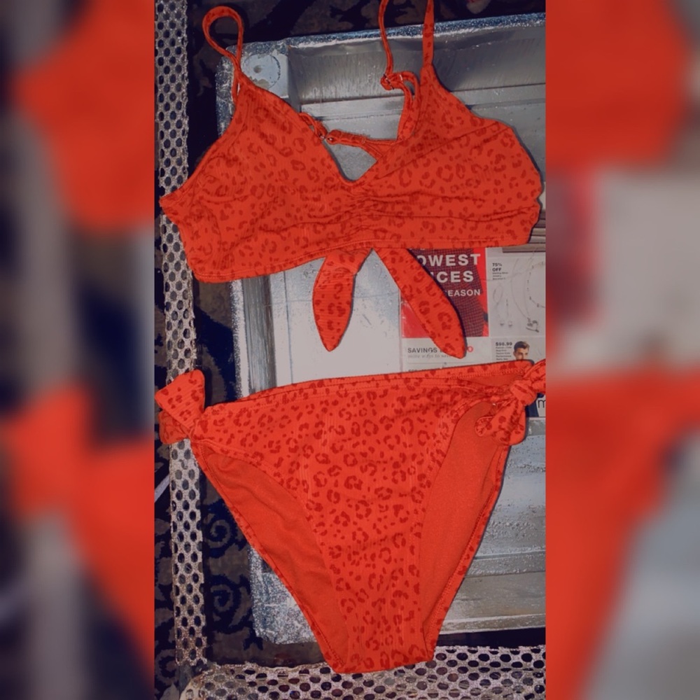 two piece printed bikini